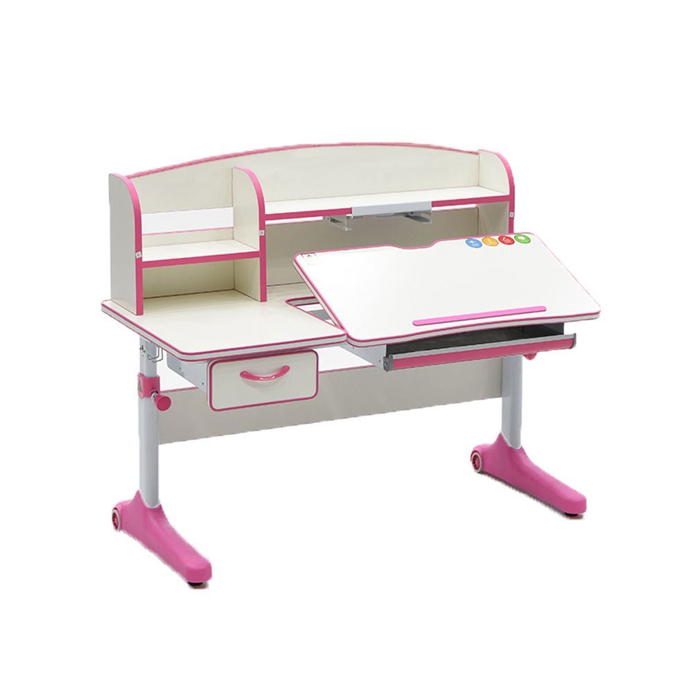 120cm Height Adjustable Children Kids Ergonomic Study Desk Pink AU - Kid Topia