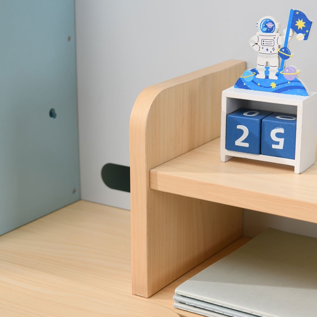 80cm Height Adjustable Children Kids Ergonomic Study Desk Only Blue - Kid Topia
