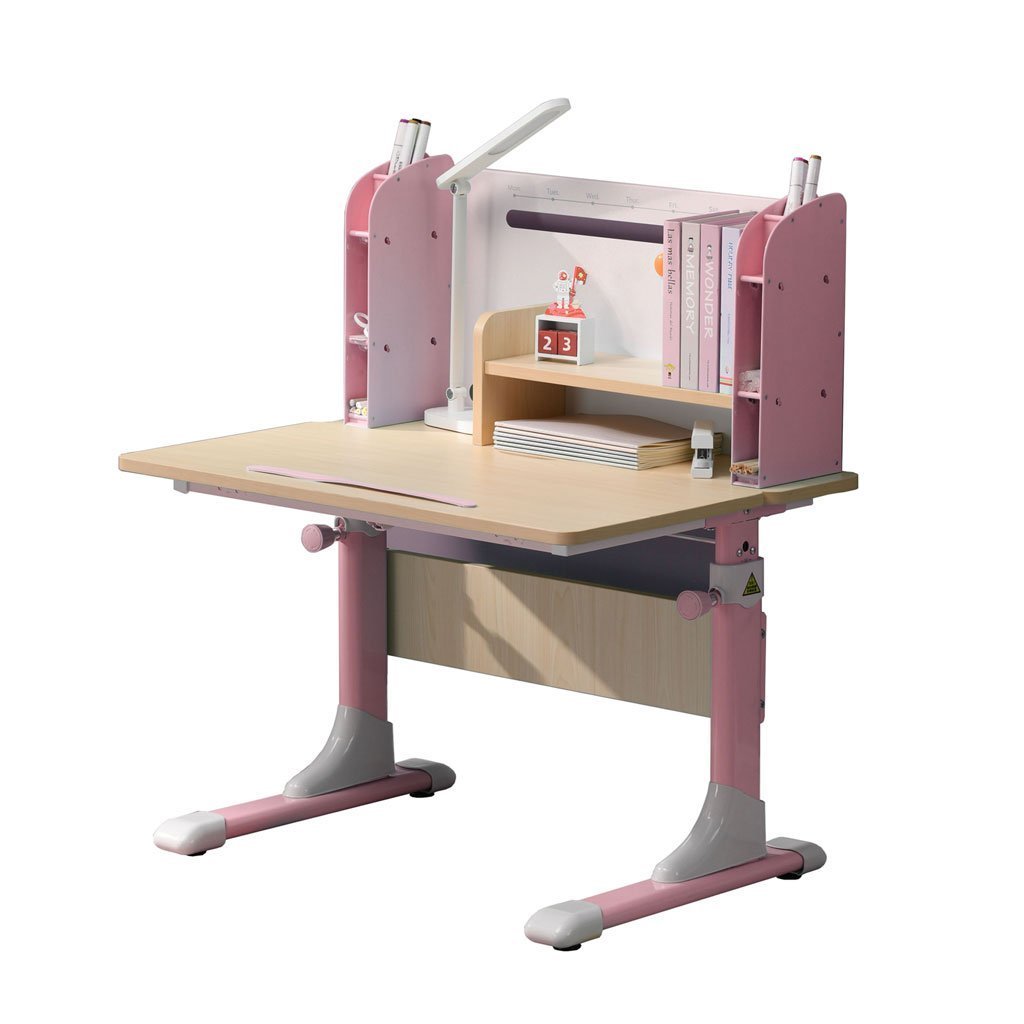 80cm Height Adjustable Children Kids Ergonomic Study Desk Only Pink - Kid Topia