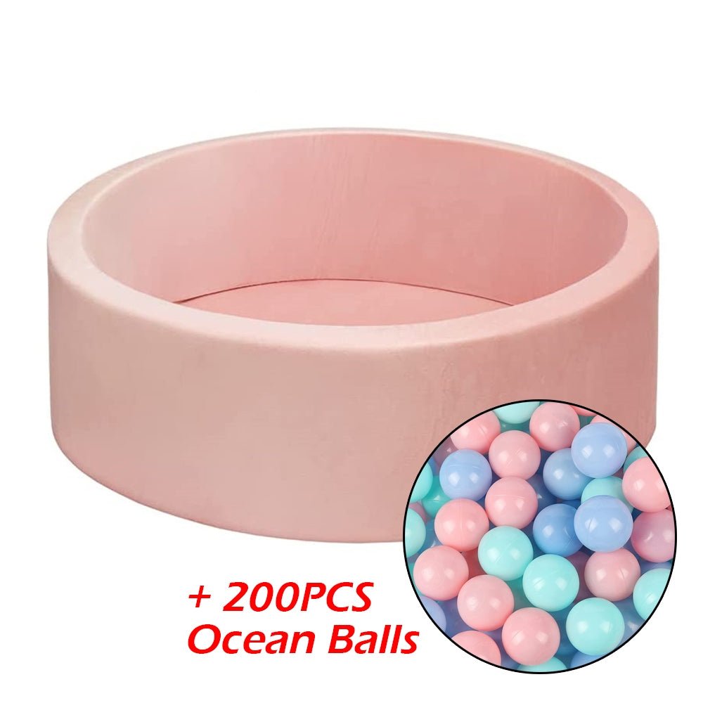 90X30cm Ocean Ball Pit Soft Baby Kids Play Pit + 200PCS Macaron Ocean Balloons - Kid Topia