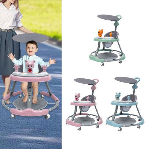 Adjustable Upgrade Baby Walker Stroller Play Activity Music Kids Ride On Toy Car - Kid Topia