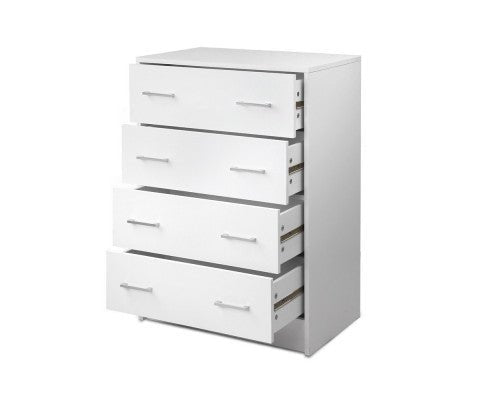 Artiss 4 Chest of Drawers - ANDES White - Kid Topia
