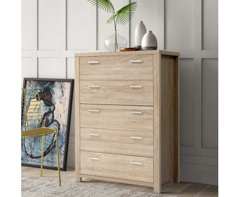 Artiss 5 Chest of Drawers - MAXI Pine - Kid Topia