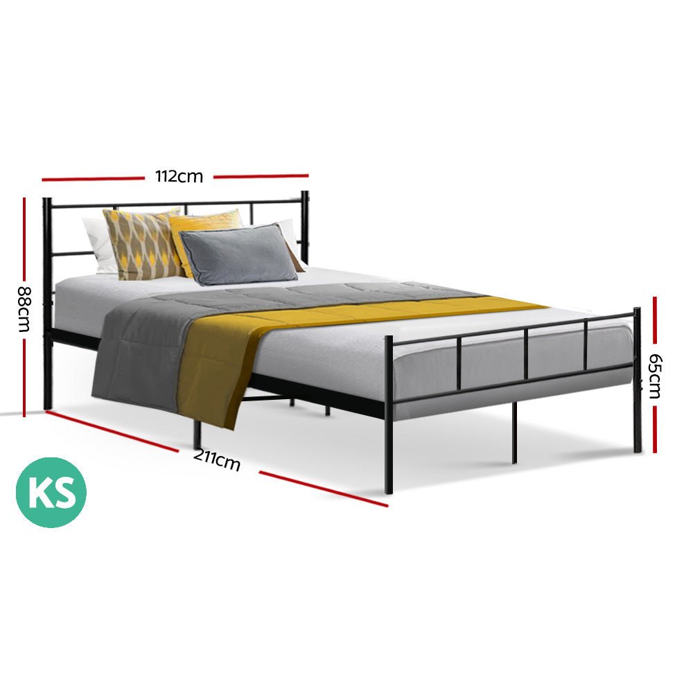 Artiss Bed Frame King Single Metal Bed Frames SOL - Kid Topia