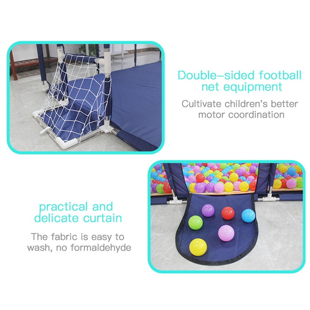 Baby Playpen Child Play Mat Interactive Safety Gate Slide Fence Game 12 Panels - Kid Topia