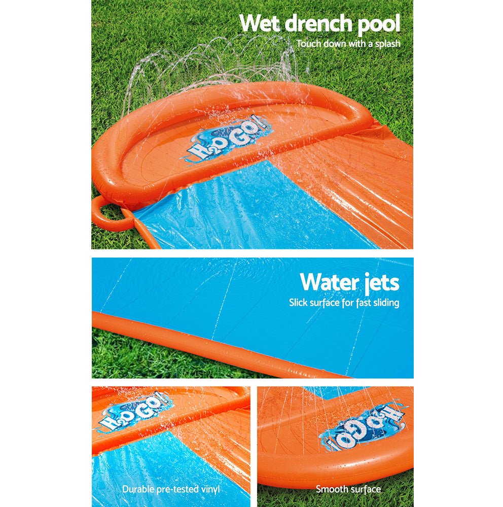 Bestway Water Slide Kids Slip 488cm Dual Slides Inflatable Splash Pad - Kid Topia