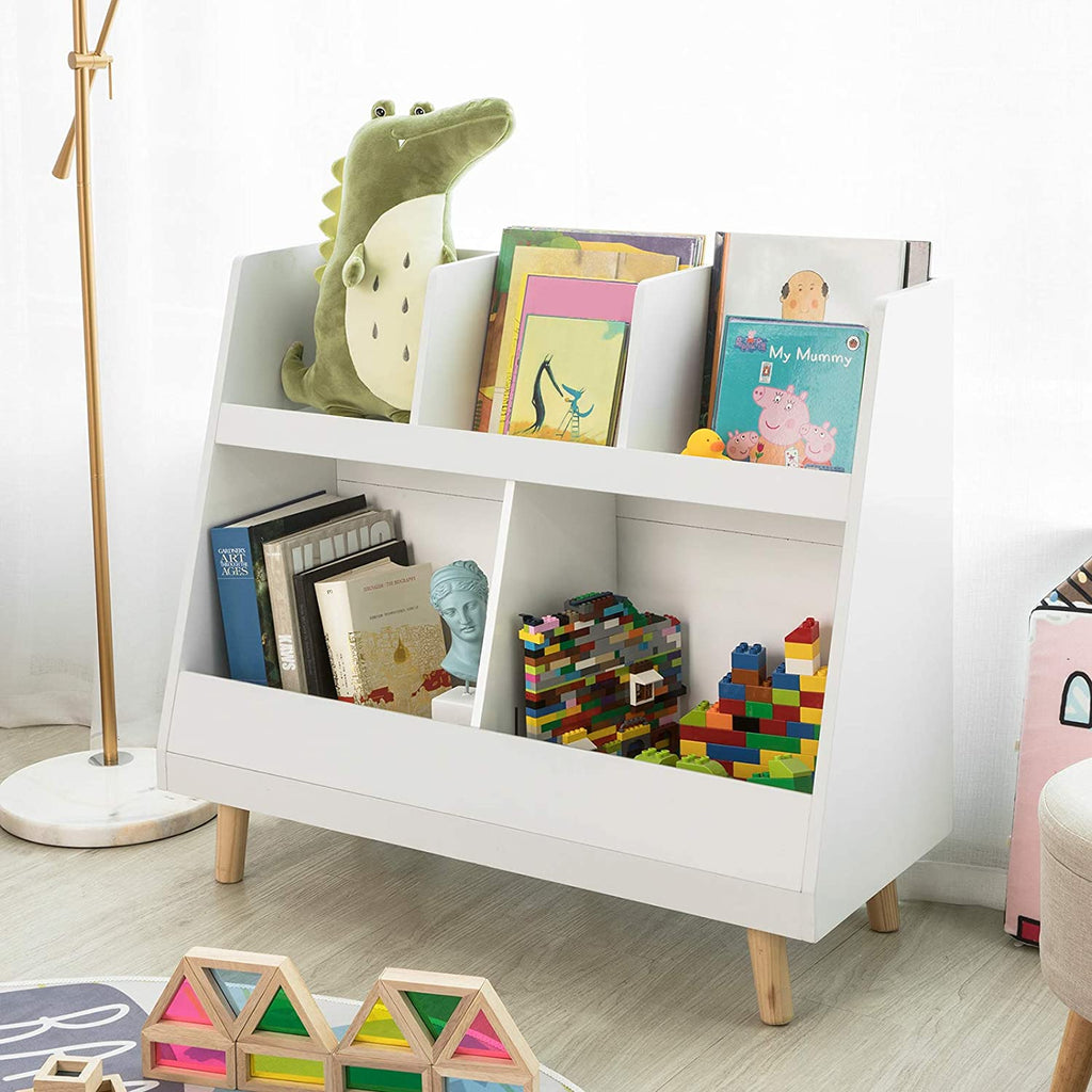 Childrens Shelving Unit, 5 Compartments Bookcase - Kid Topia