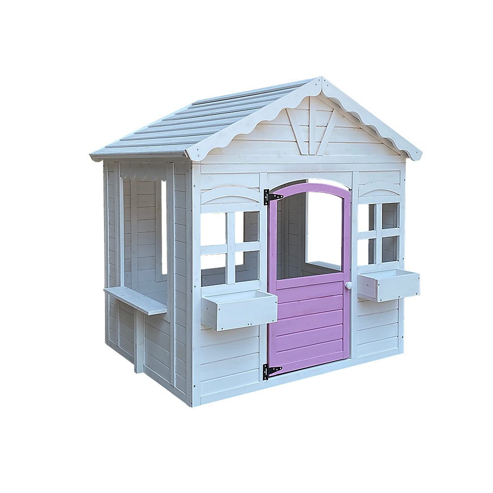 Cubby House Kids Wooden Outdoor Playhouse Cottage Play Children Timber - Kid Topia