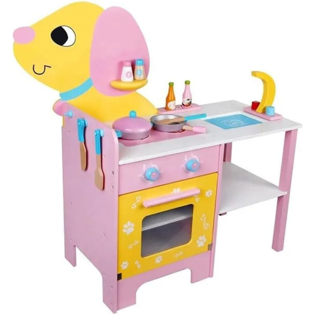 EKKIO Wooden Kitchen Playset for Kids (Puppy Shape Kitchen Set) EK-KP-108-MS - Kid Topia