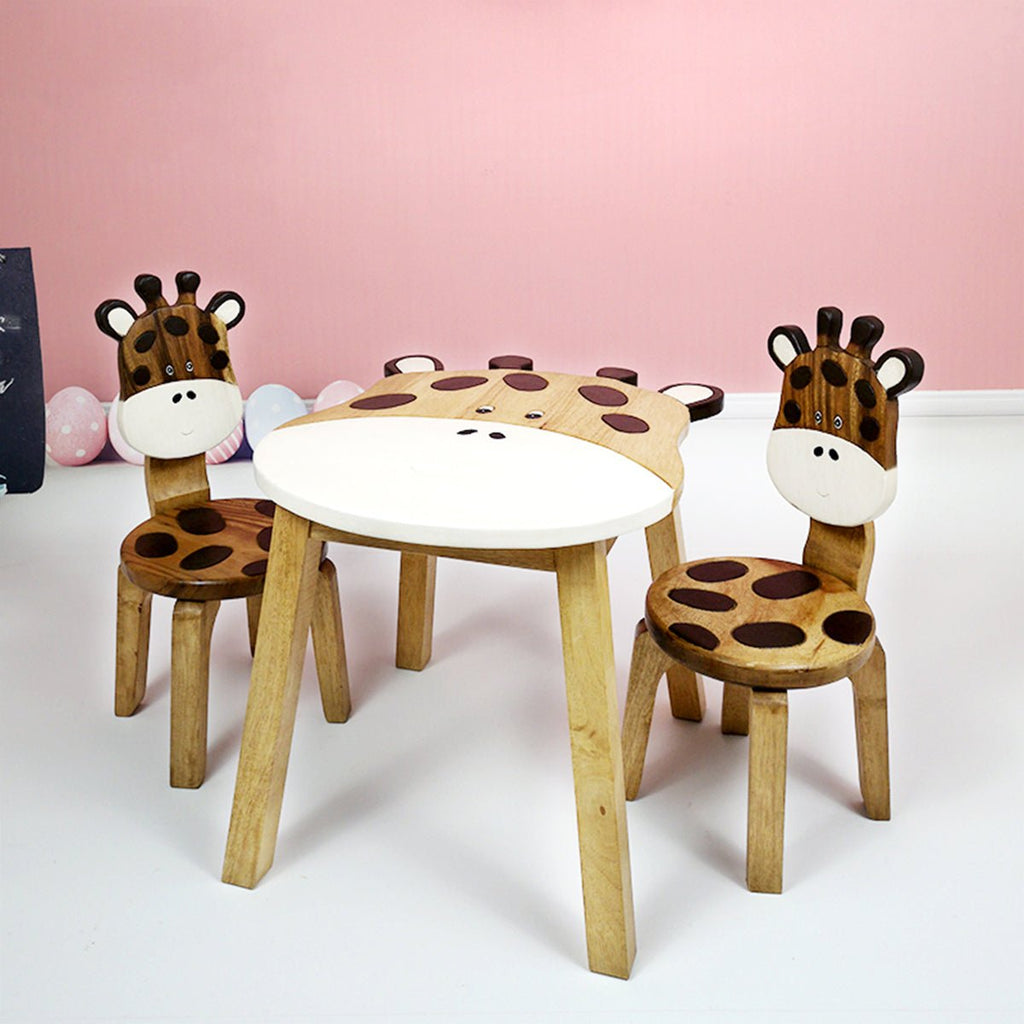 Giraffe Table + 2 Giraffe Chairs Set - Kid Topia