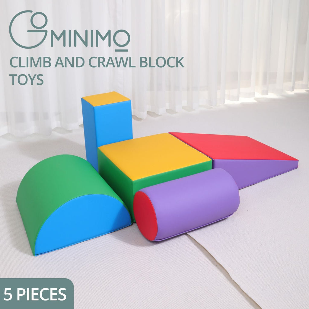 GOMINIMO 5PCS Soft Foam Blocks Indoor Climbing Playset for Babies and Kids - Kid Topia