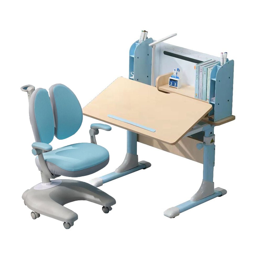 Height Adjustable Children Kids Ergonomic Study Desk Chair Set 80cm Blue AU - Kid Topia