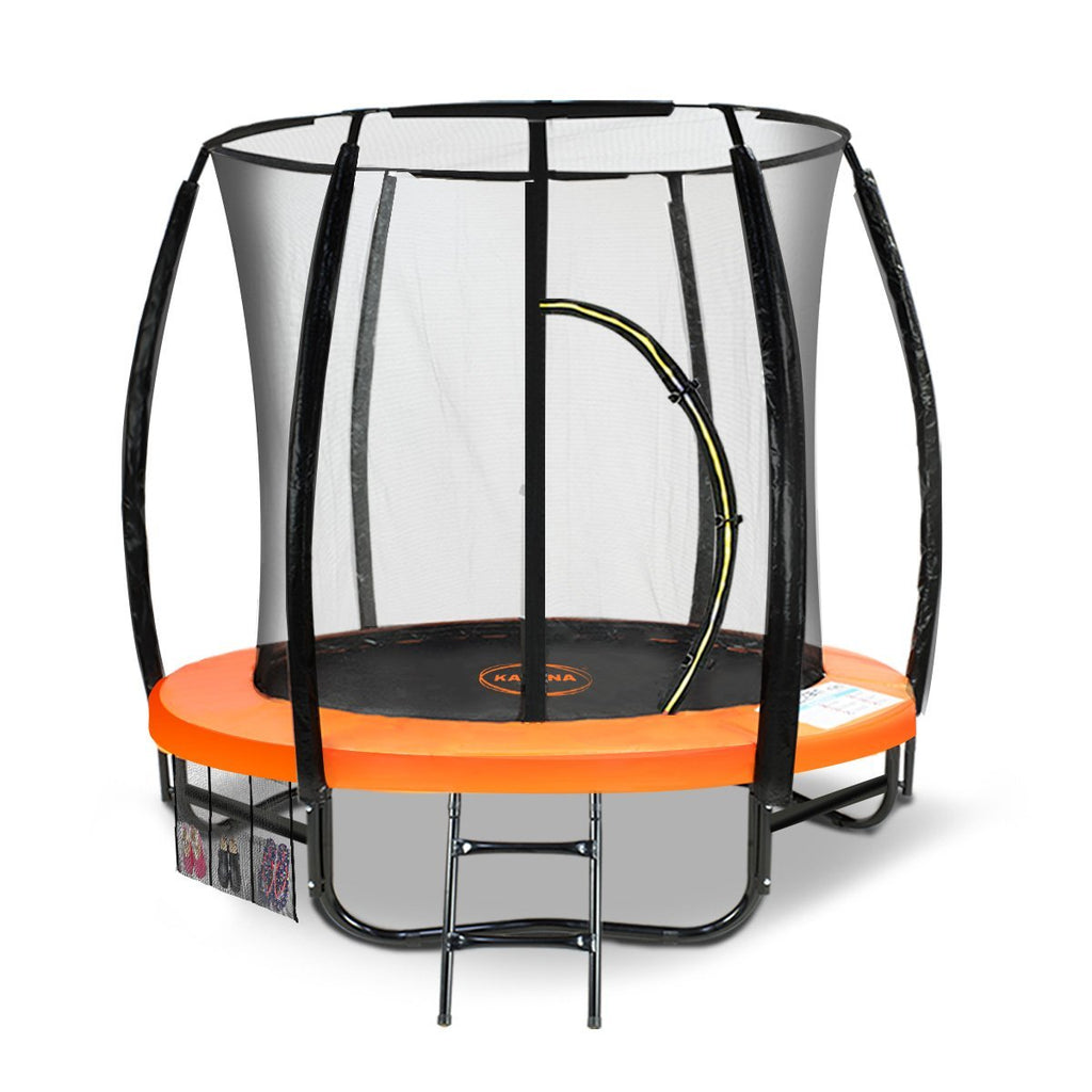 Kahuna Classic 6ft Outdoor Round Orange Trampoline Safety Enclosure - Kid Topia