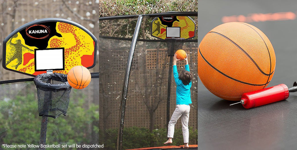 Kahuna Trampoline Basketball Ring Set with Mini Ball and Pump - Kid Topia