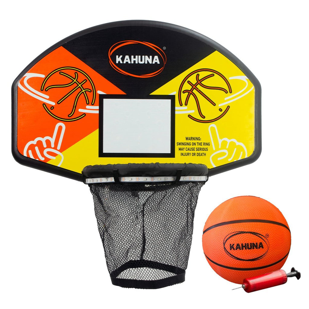 Kahuna Trampoline Led Basketball Hoop Set With Light-up Ball - Kid Topia