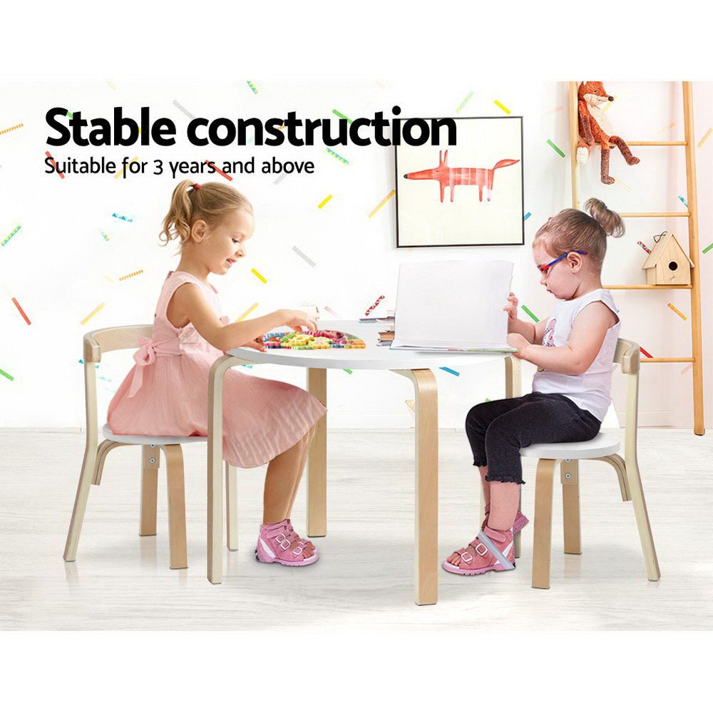 Keezi 3PCS Kids Table and Chairs Set Activity Toy Play Desk - Kid Topia