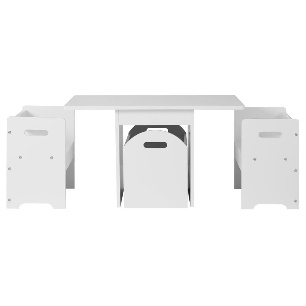 Keezi 3PCS Kids Table Chairs Hidden Storage Box Toy Activity Multi-function Desk - Kid Topia