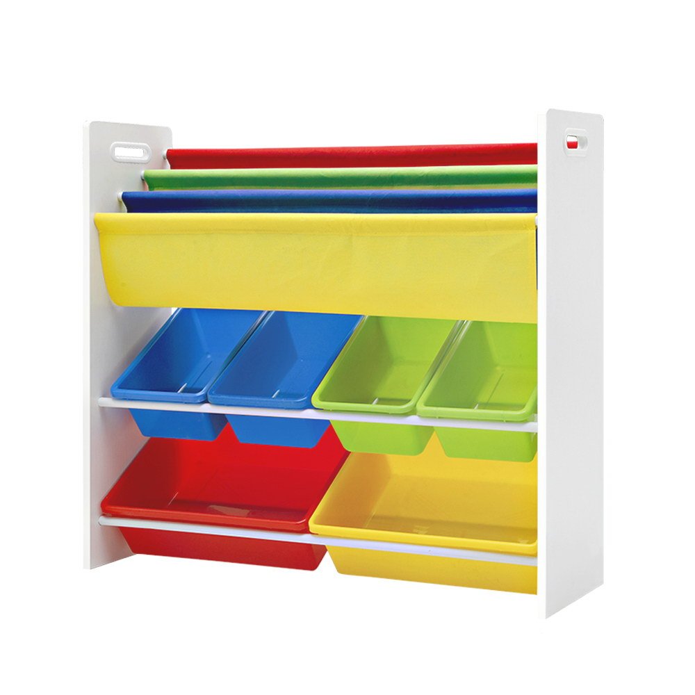 Keezi Kids Bookcase Childrens Bookshelf Toy Storage Organizer Display Rack Book - Kid Topia