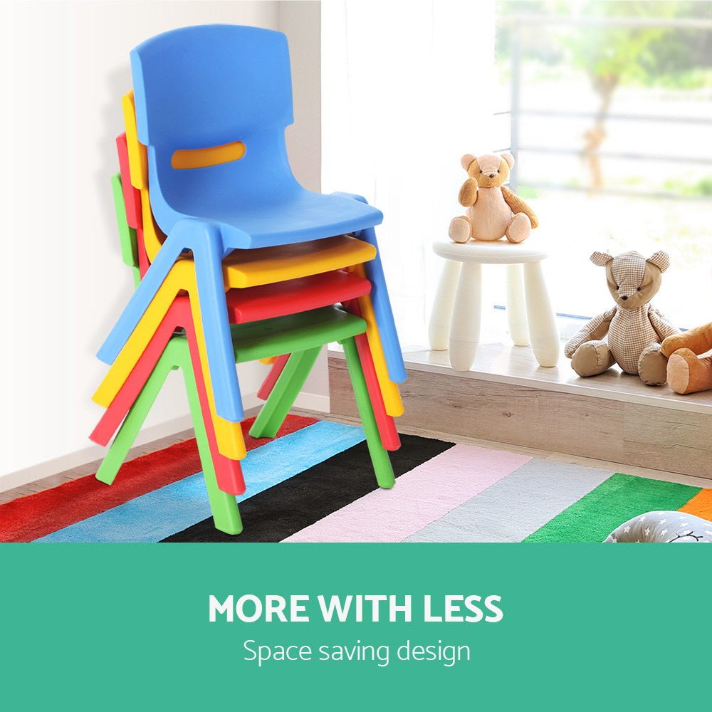 Keezi Kids Chairs Set Plastic Set of 4 Activity Study Chair 50KG - Kid Topia