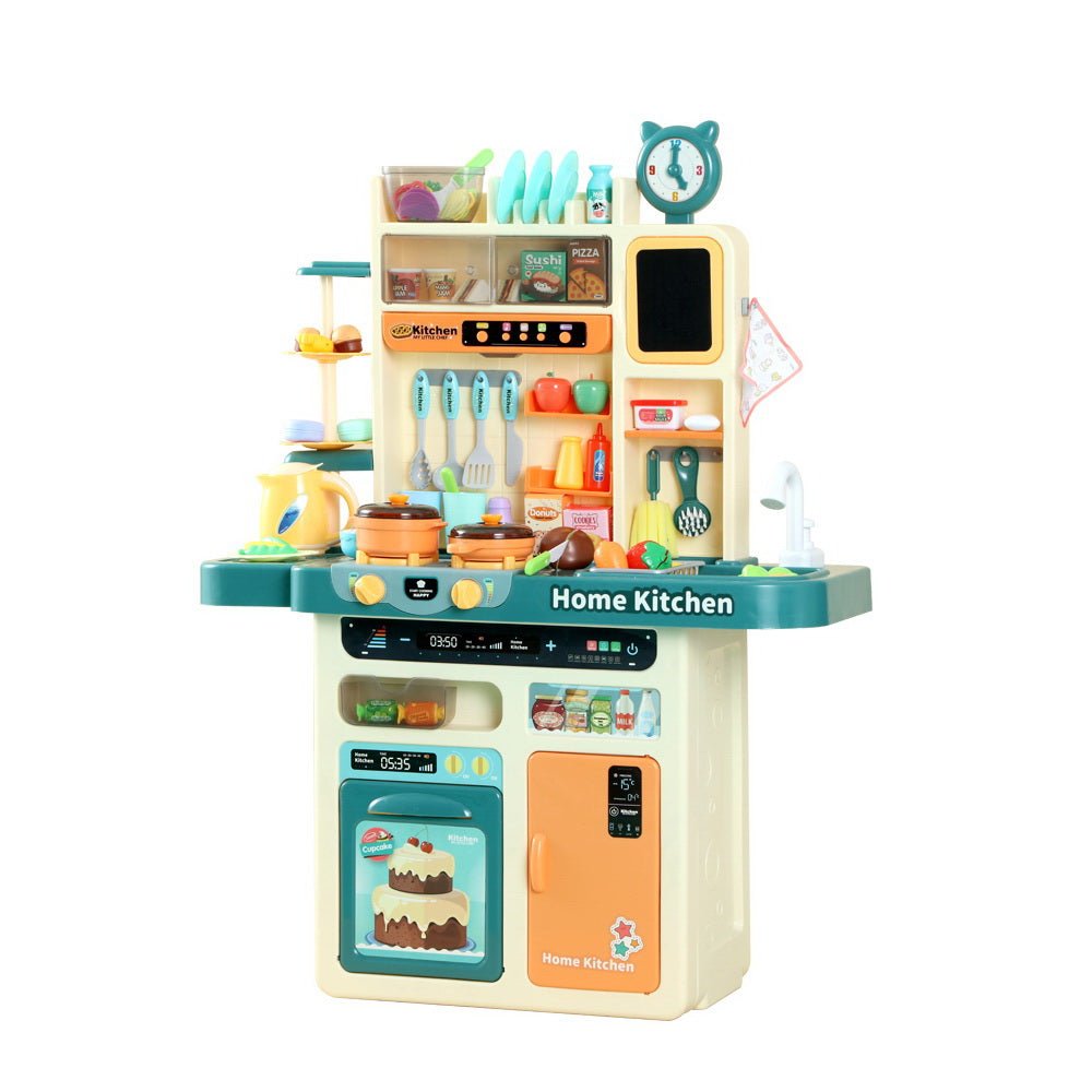 Keezi Kids Kitchen Playset Pretend Play Food Sink Cooking Utensils 73pcs - Kid Topia