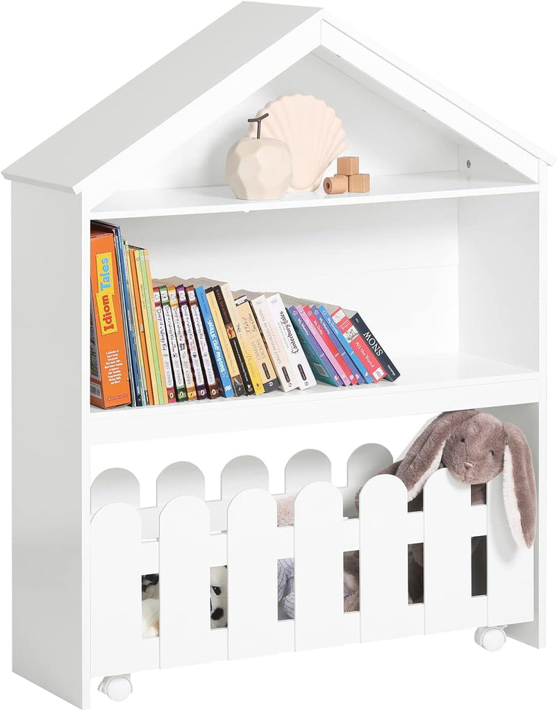 Kids Bookcase Shelf Storage Mobile Toy Chest - Kid Topia