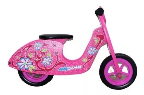 Kidzamo Maria Pink Wooden Balance Scooter 12" for Kids - Kid Topia