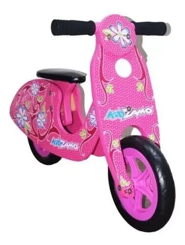 Kidzamo Maria Pink Wooden Balance Scooter 12" for Kids - Kid Topia