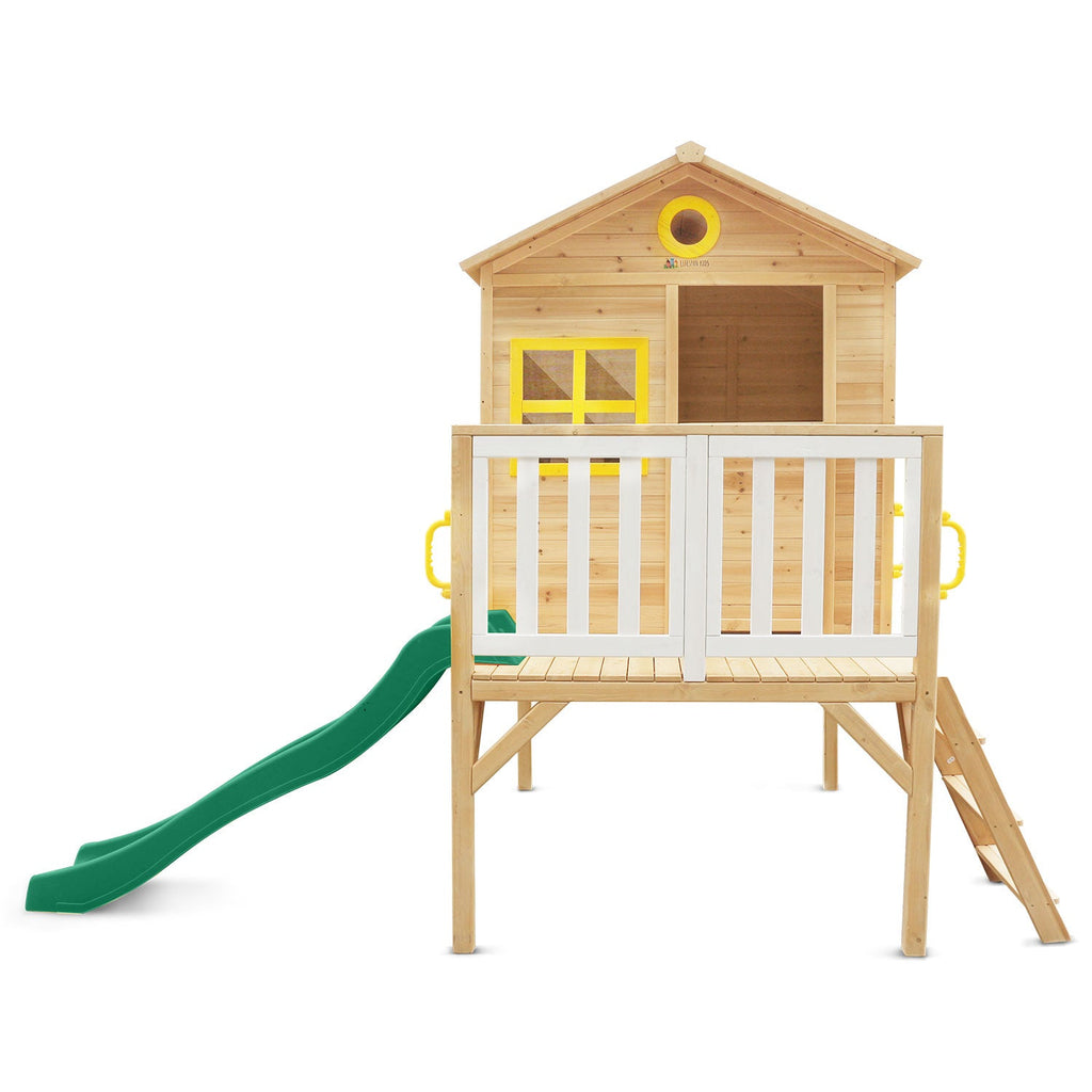 Lifespan Kids Archie Cubby House with Green Slide - Kid Topia