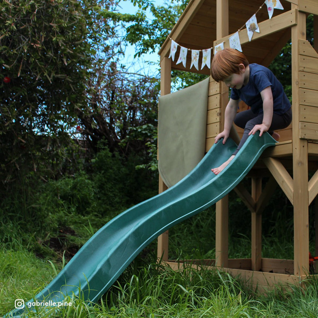 Lifespan Kids Bentley Cubby House with 1.8m Green Slide - Kid Topia