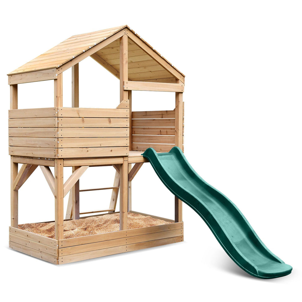 Lifespan Kids Bentley Cubby House with 1.8m Green Slide - Kid Topia