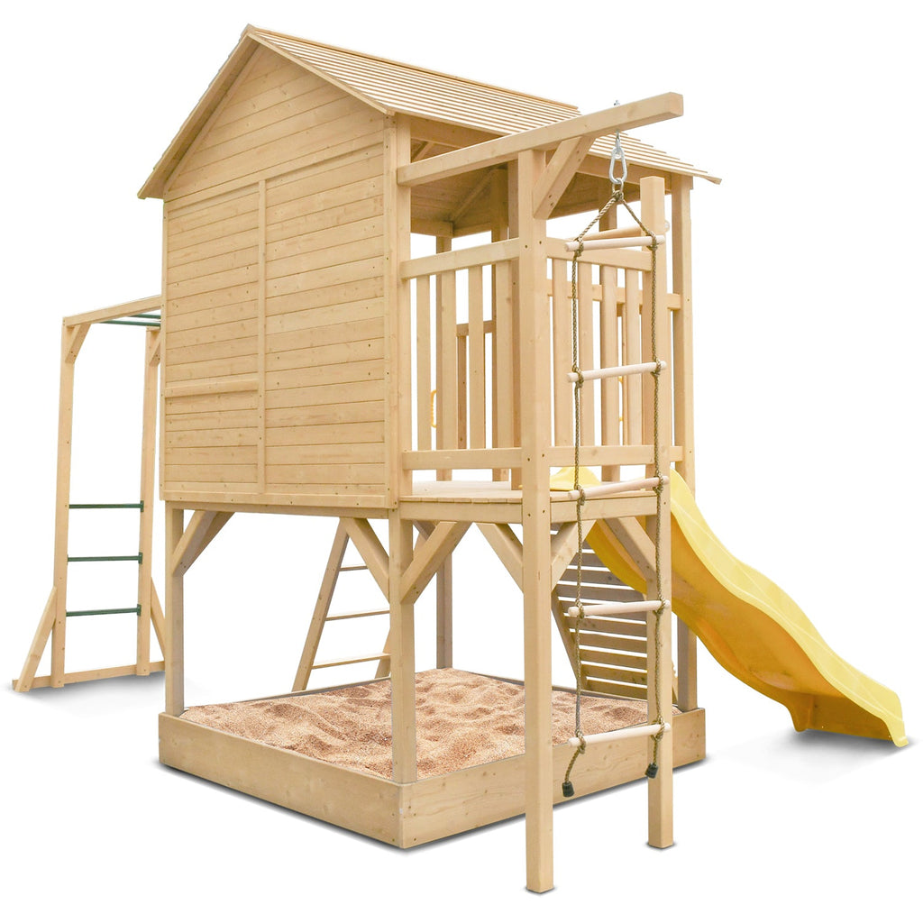 Lifespan Kids Kingston Cubby House with 2.2m Yellow Slide - Kid Topia