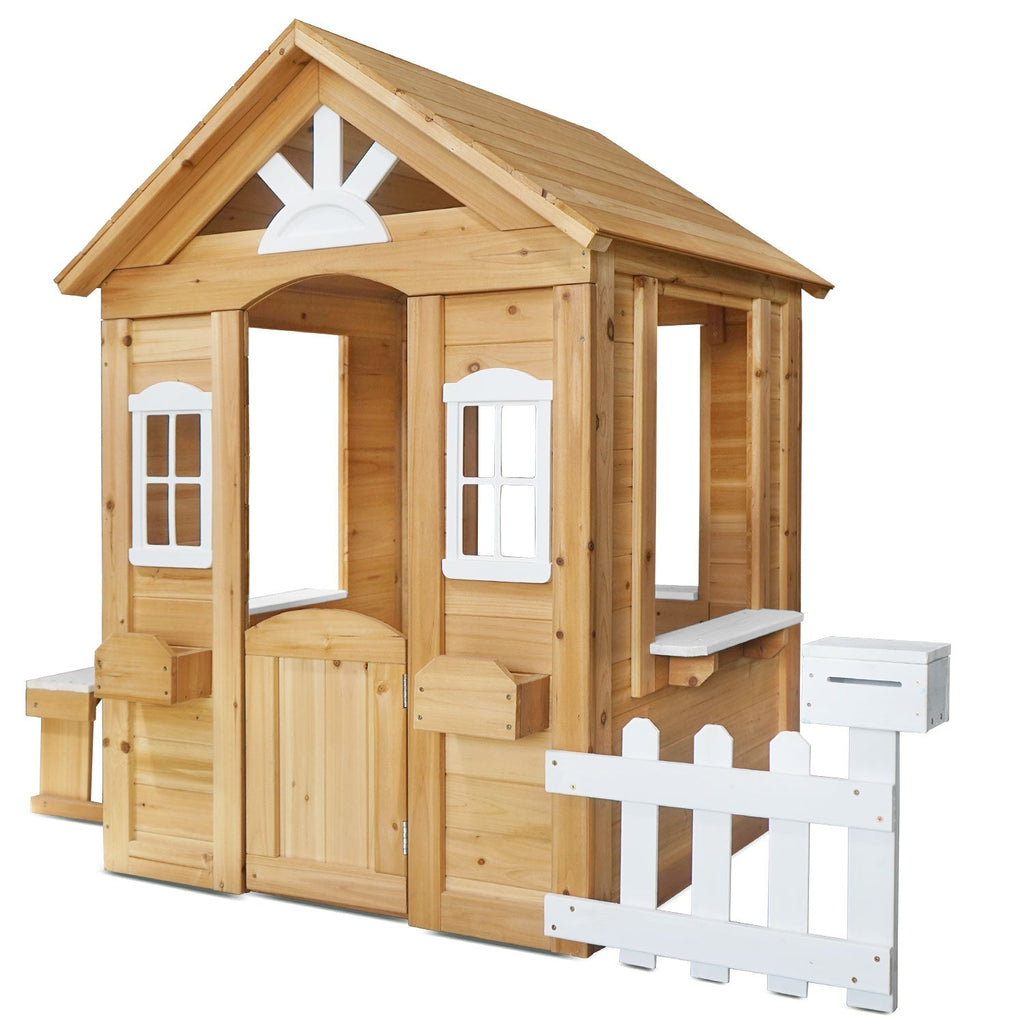 Lifespan Kids Teddy Cubby House in Natural Timber (V2) with Floor - Kid Topia
