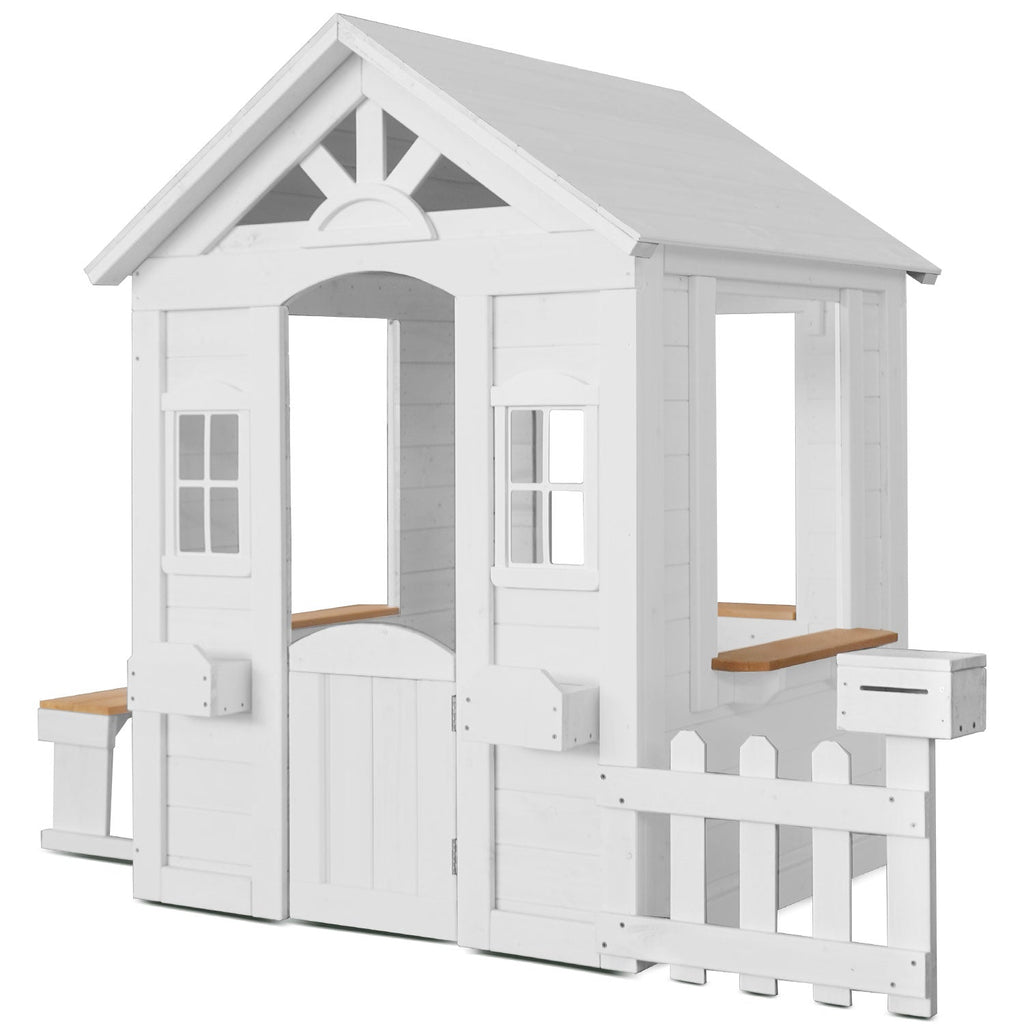 Lifespan Kids Teddy Cubby House in White (V2) with Floor - Kid Topia