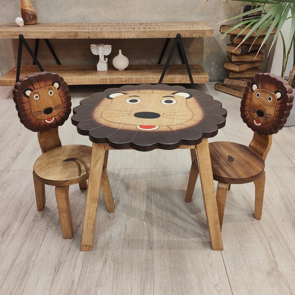 Lion Table Chairs Set - Kid Topia