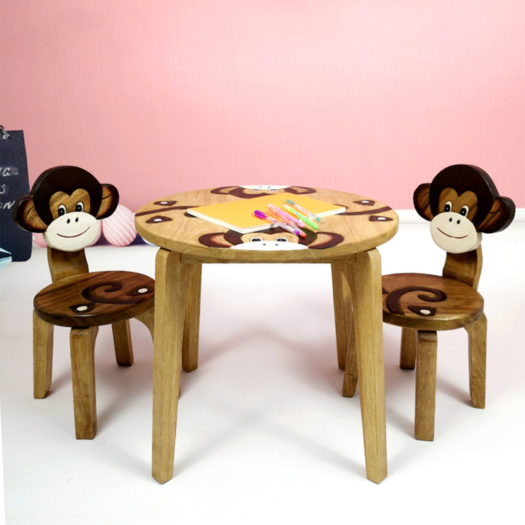 Monkey Table + 2 Chairs Set - Kid Topia