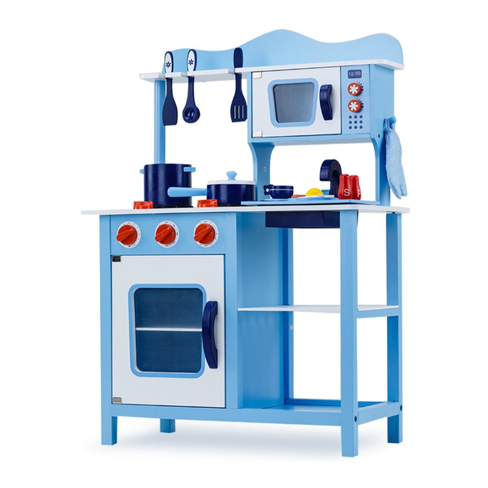 ROVO KIDS Wooden Kitchen Pretend Play Set Toy Children Cooking Home Cookware - Kid Topia