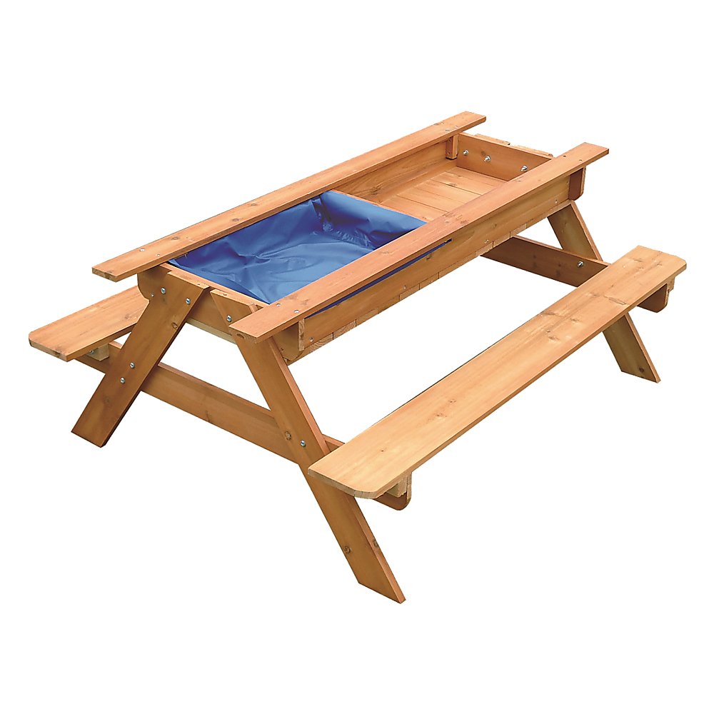 Sand & Water Wooden Picnic Table - Kid Topia