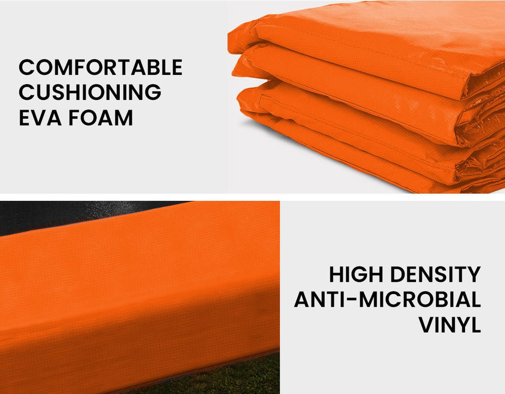 UP-SHOT 8ft Trampoline Safety Pad Orange Padding Replacement Round Spring Cover - Kid Topia