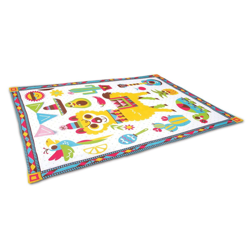 Yookidoo Fiesta Kids Baby Activity Playmat To Bag With Musical Rattle Padded - Kid Topia